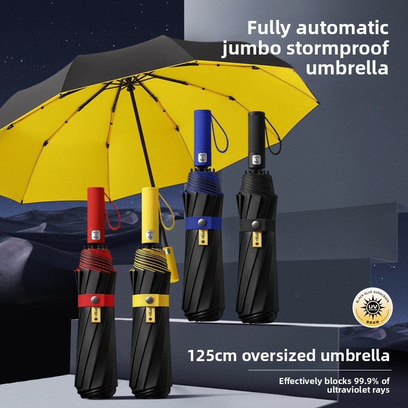 Parasol Umbrella Large - Зонт мужской складной, 125 см, тройного