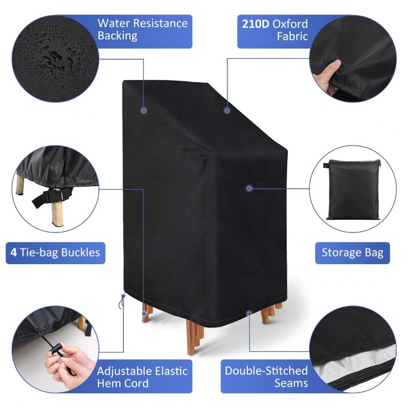 Outdoor Furniture Protector - 1/2/шт. Чехол для складного стула, водонепроницаемый,