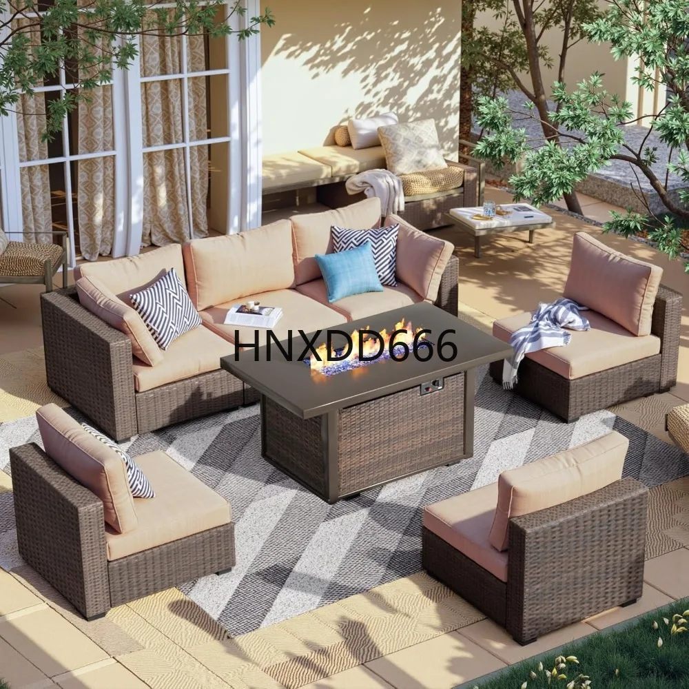 Outdoor Furniture Fire Pit - 7-местный комплект садовой мебели с костровым
