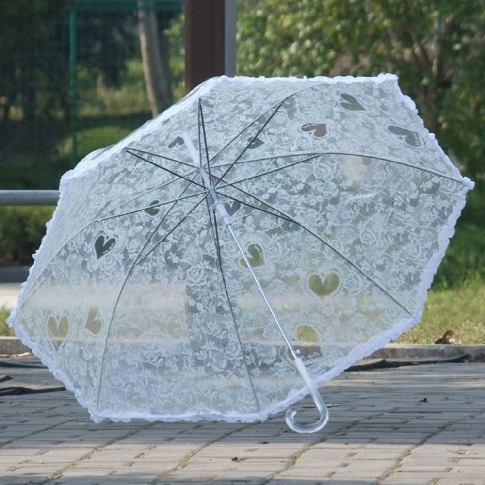 Parasol Umbrella Large - Винтажный складной кружевной зонт, большой прозрачный