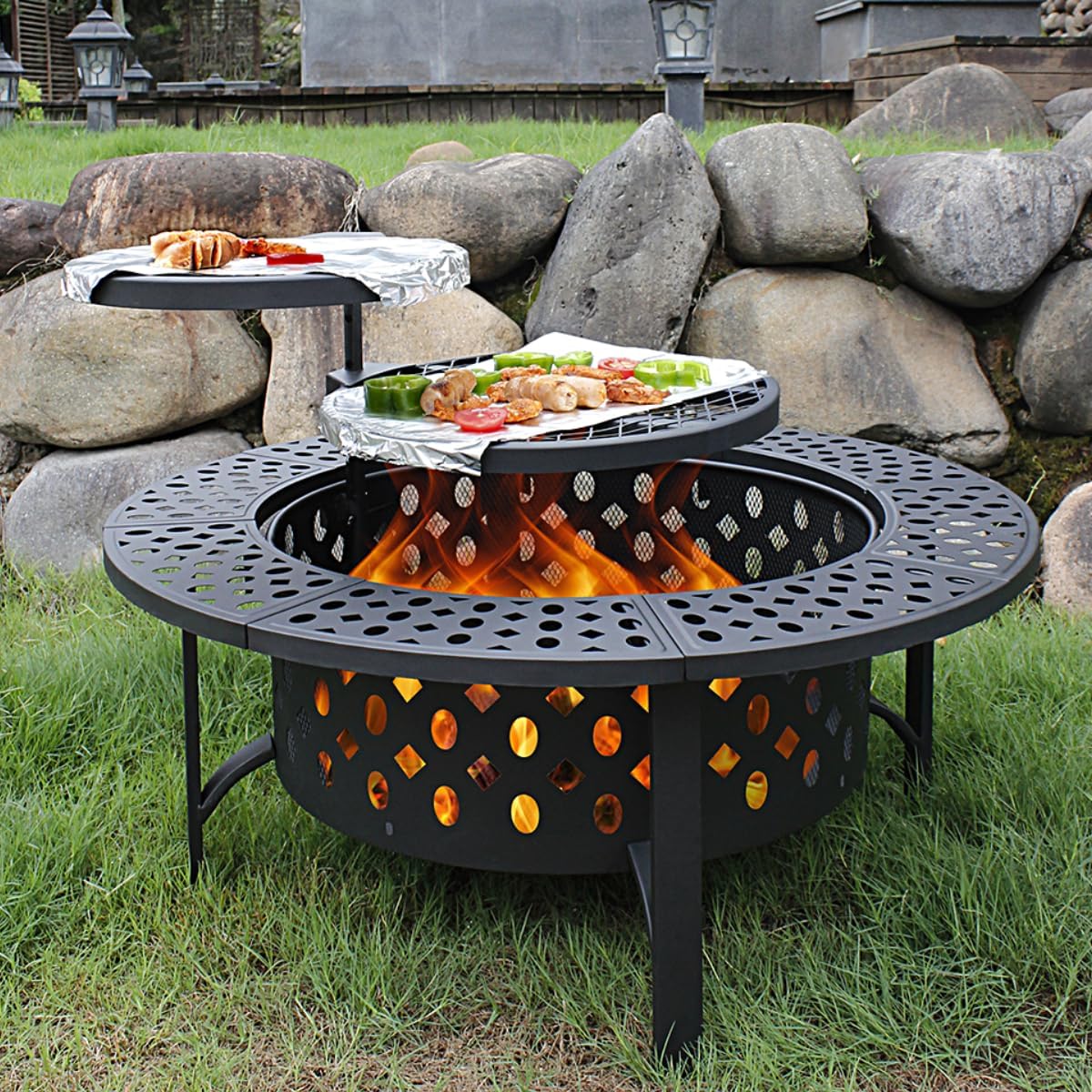 Очень большой стол-очаг для сж – обзор и цена Outdoor Furniture Fire Pit